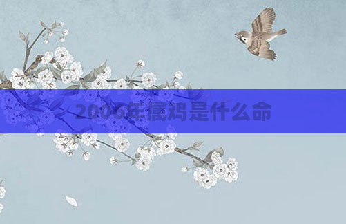 2006年属鸡是什么命