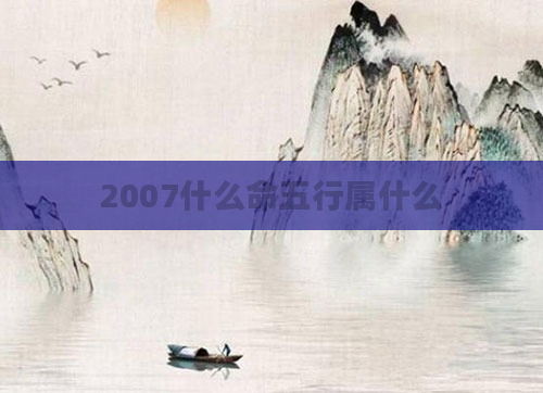 2007什么命五行属什么