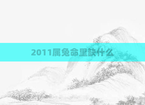 2011属兔命里缺什么