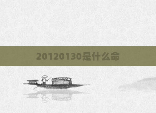 20120130是什么命