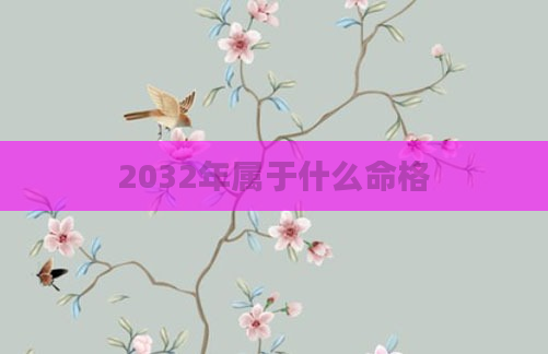 2032年属于什么命格