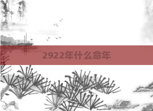 2922年什么命年