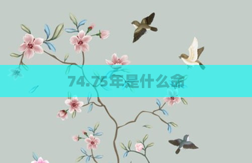 74.75年是什么命