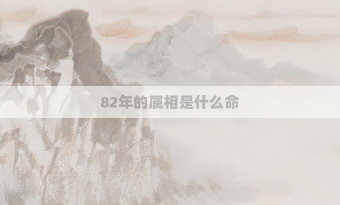82年的属相是什么命