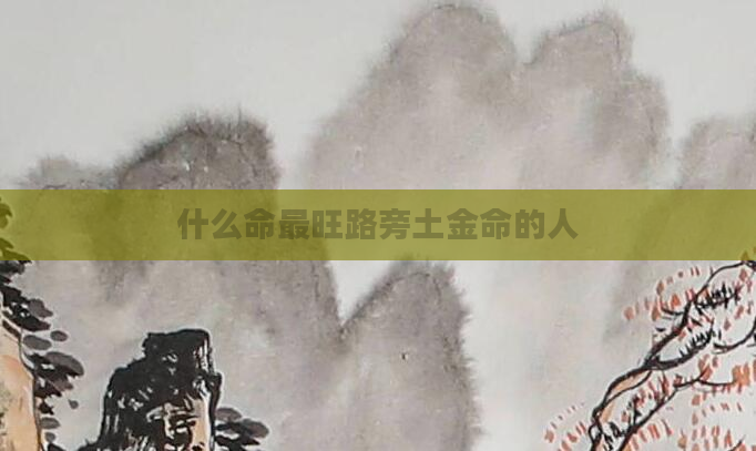什么命最旺路旁土金命的人