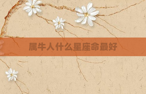 属牛人什么星座命最好