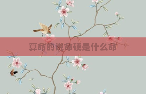 算命的说命硬是什么命