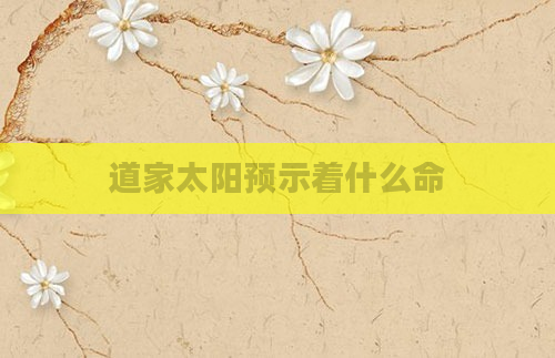 道家太阳预示着什么命