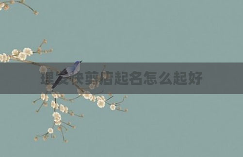 理发快剪店起名怎么起好