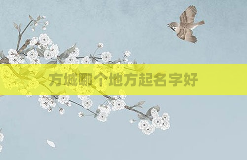 方城哪个地方起名字好