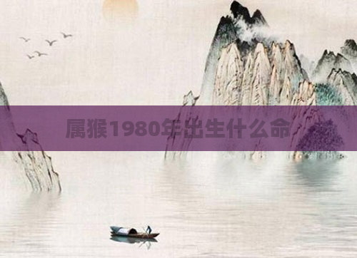 属猴1980年出生什么命