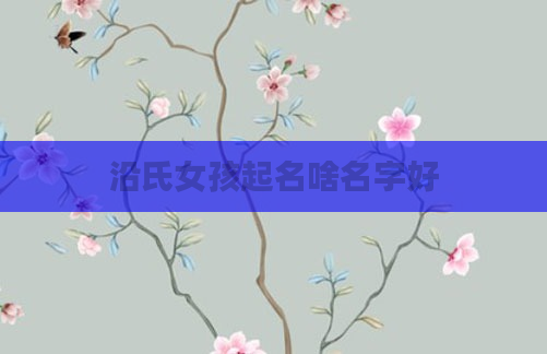 沿氏女孩起名啥名字好