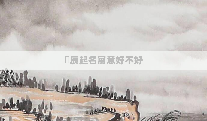 祎辰起名寓意好不好