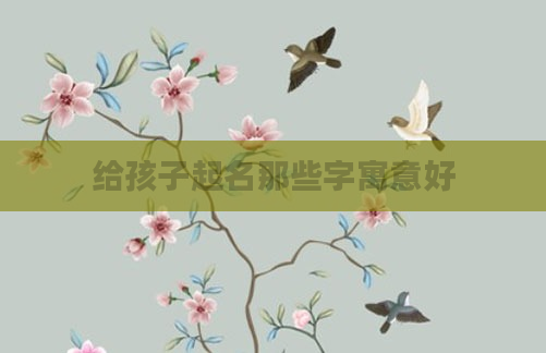 给孩子起名那些字寓意好