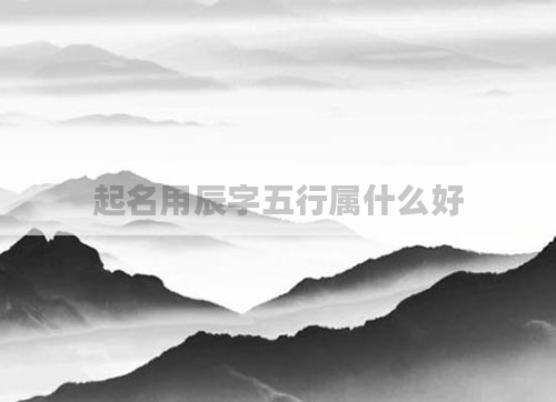 起名用辰字五行属什么好