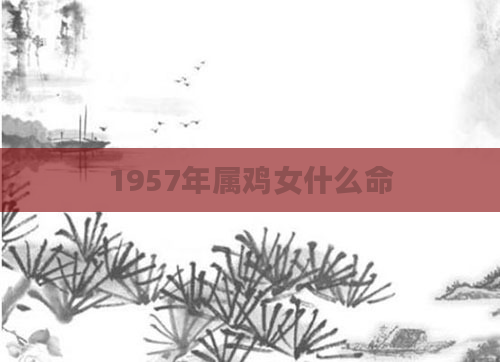 1957年属鸡女什么命