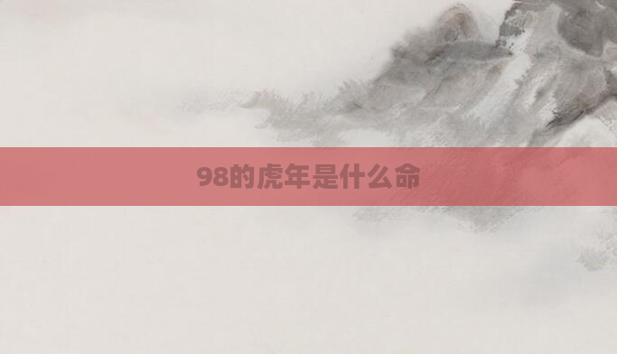 98的虎年是什么命
