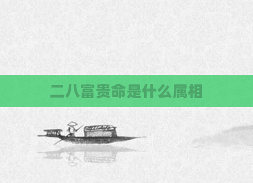二八富贵命是什么属相