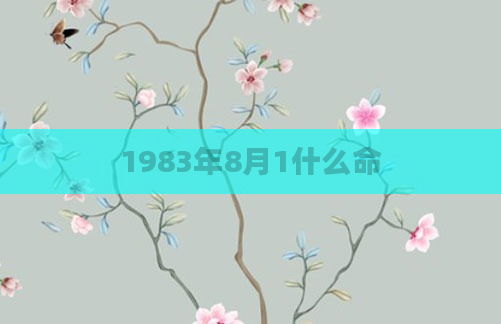 1983年8月1什么命