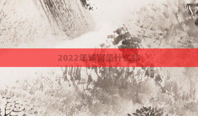 2022年坤宫是什么命