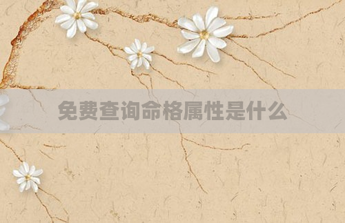 免费查询命格属性是什么