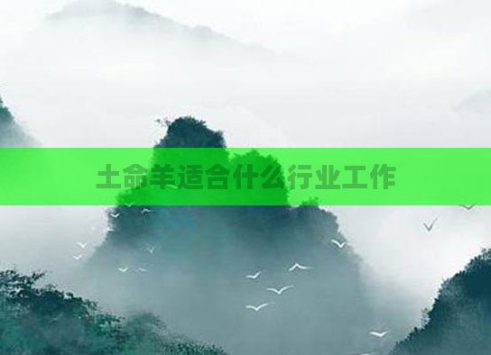 土命羊适合什么行业工作