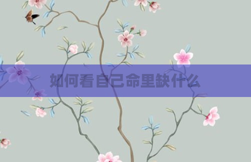 如何看自己命里缺什么