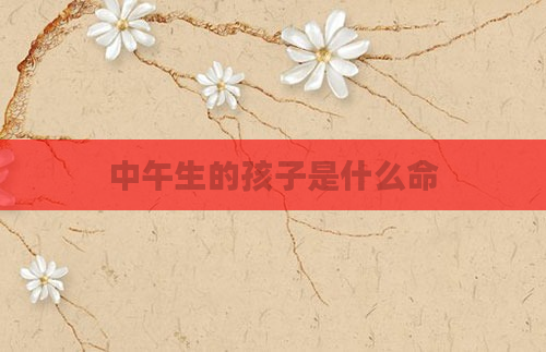 中午生的孩子是什么命