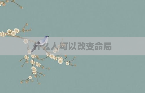 什么人可以改变命局
