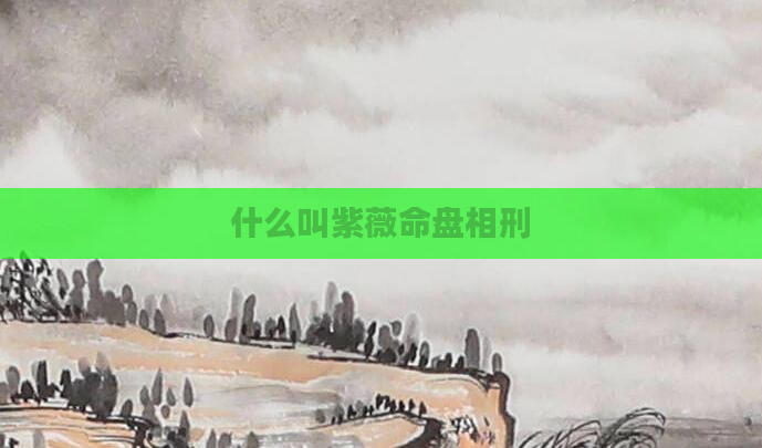 什么叫紫薇命盘相刑