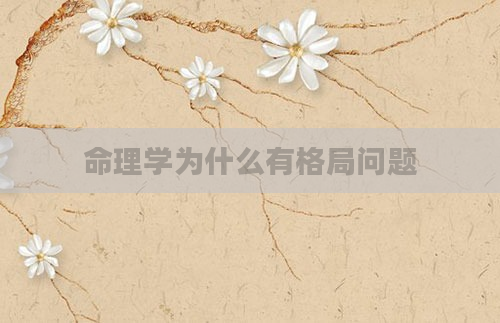 命理学为什么有格局问题