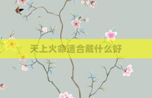 天上火命适合戴什么好