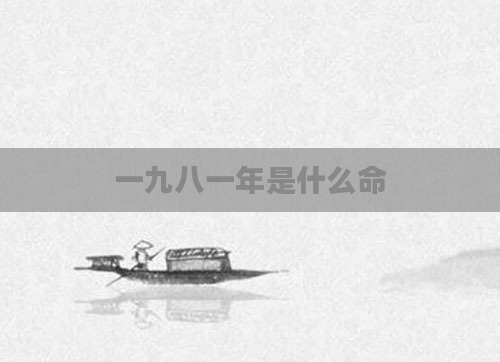 一九八一年是什么命