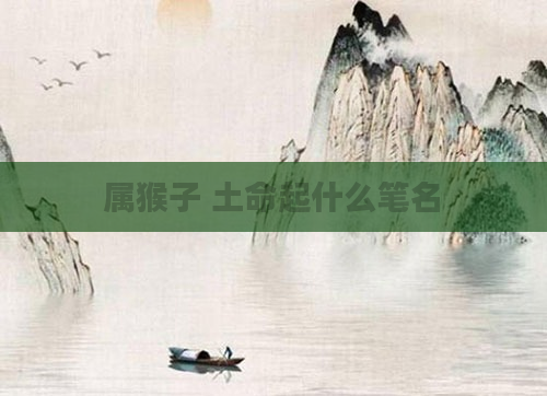 属猴子 土命起什么笔名