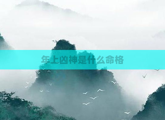 年上凶神是什么命格