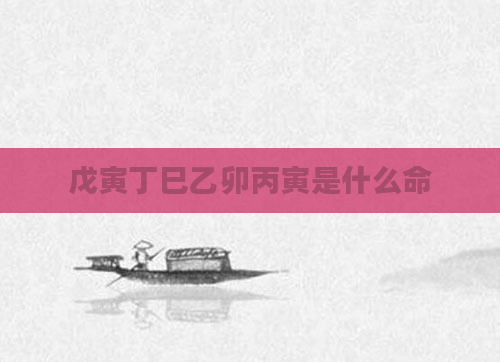 戊寅丁巳乙卯丙寅是什么命