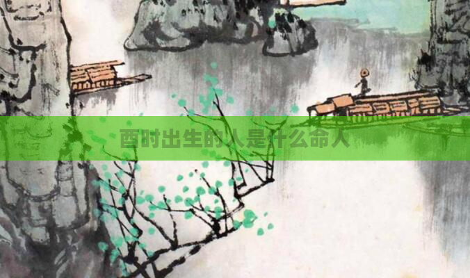 酉时出生的人是什么命人
