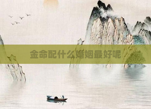 金命配什么婚姻最好呢