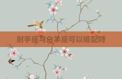 射手座与白羊座可以婚配吗