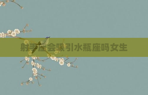 射手座会吸引水瓶座吗女生