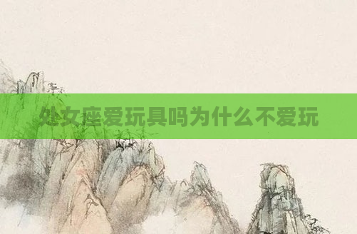 处女座爱玩具吗为什么不爱玩