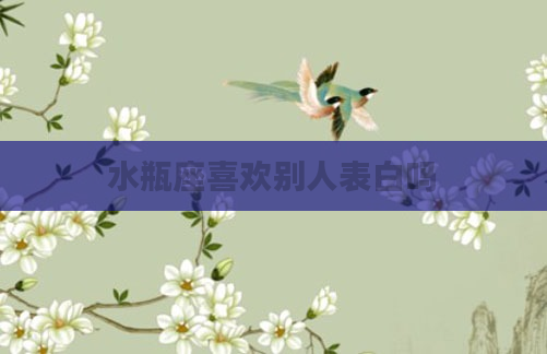 水瓶座喜欢别人表白吗