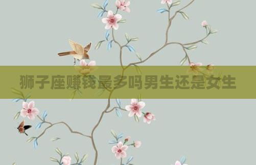 狮子座赚钱最多吗男生还是女生