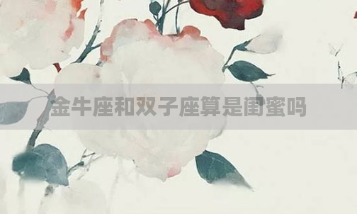 金牛座和双子座算是闺蜜吗