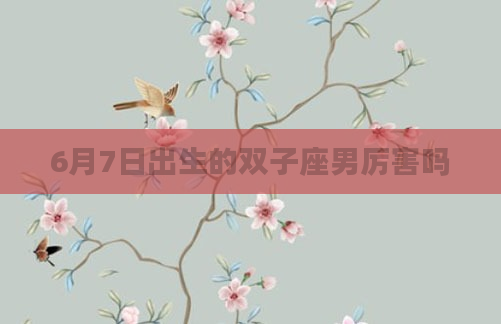 6月7日出生的双子座男厉害吗
