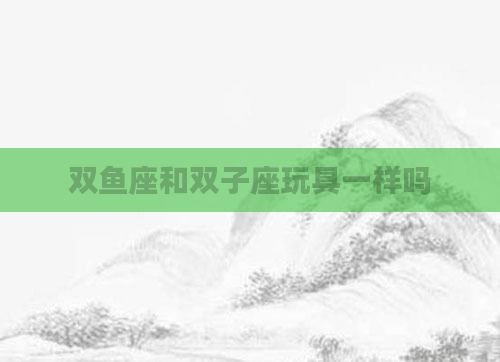 双鱼座和双子座玩具一样吗