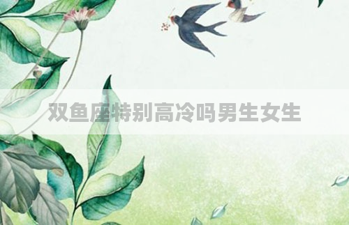 双鱼座特别高冷吗男生女生