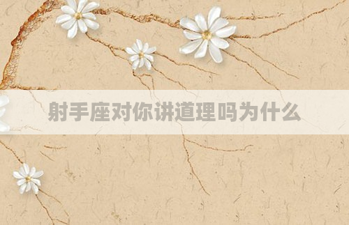 射手座对你讲道理吗为什么