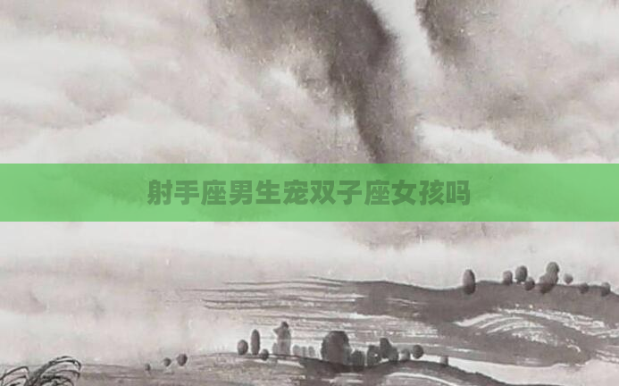 射手座男生宠双子座女孩吗