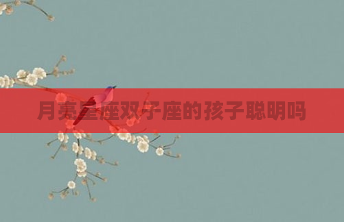 月亮星座双子座的孩子聪明吗